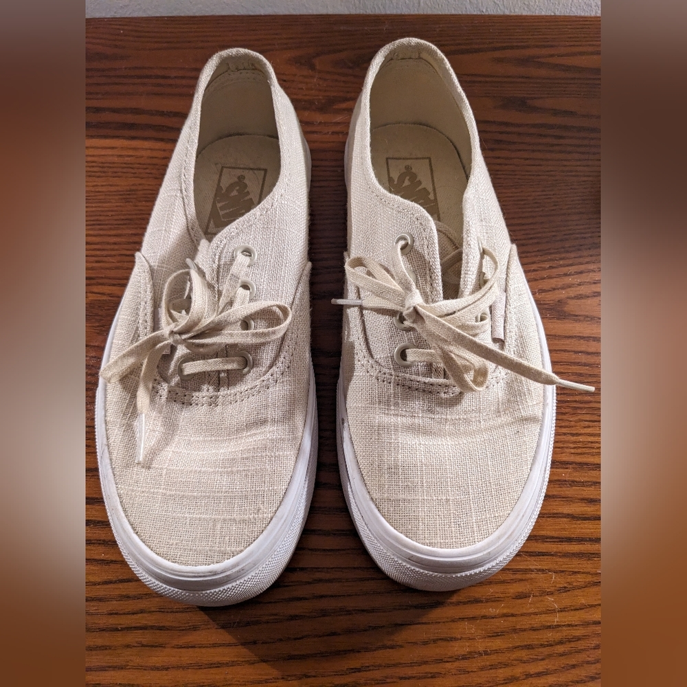 Creme Vans Like New